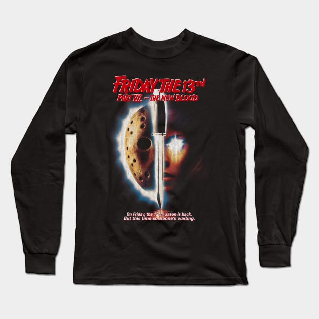 Friday the 13th, Jason Voorhees, Slasher. Horror Classic Long Sleeve T-Shirt by StayTruePonyboy